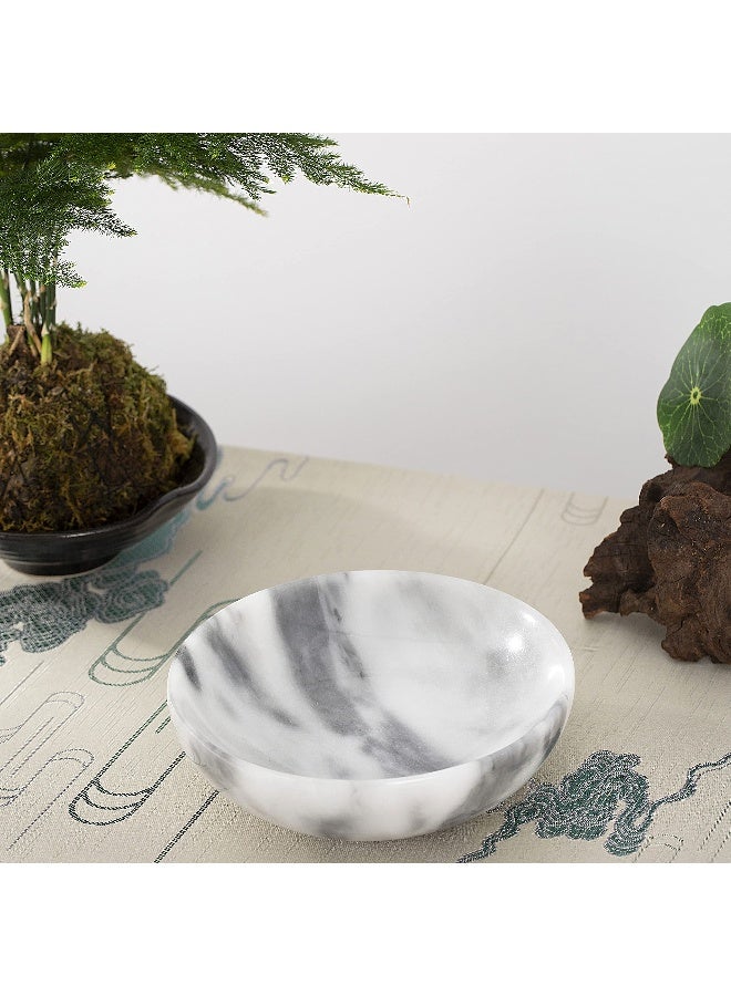 CM CHIC MONDAY 4.72 Inch Mini Decorative Bowls, Natural Small Marble Decorative Bowls for Home Decor, Key Bowl, Coffee Tables Centerpiece, Soap Serving Bowl, Incense Burner, Smudge Bowl - Image 5